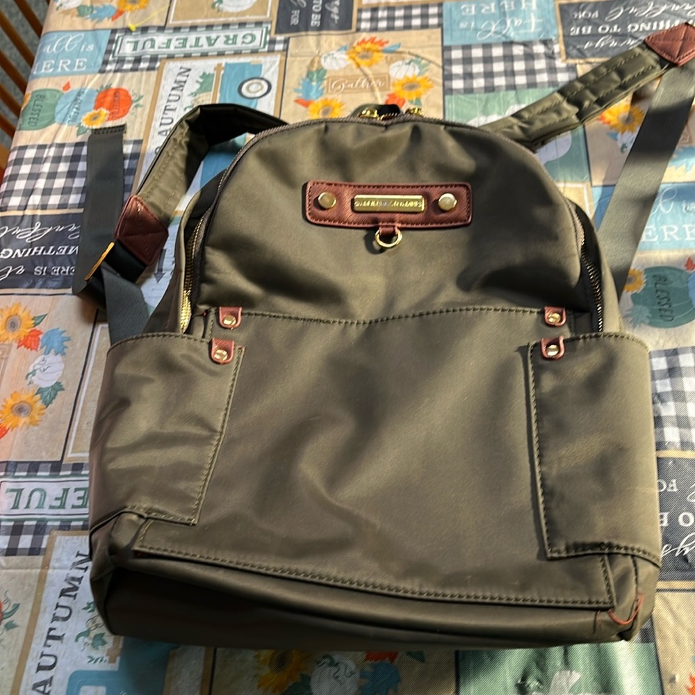 Adrienne Vittadini Studio Olive Fashion Backpack - Picture 1 of 8
